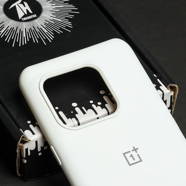 White Original Silicone case for Oneplus 10T - The Hatke