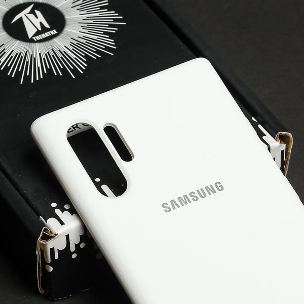 White Original Silicone case for Samsung Note 10 Plus - The Hatke