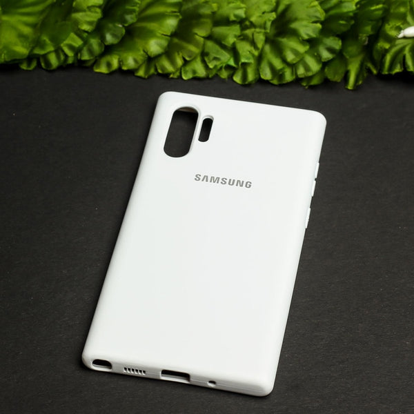 White Original Silicone case for Samsung Note 10 Plus - The Hatke