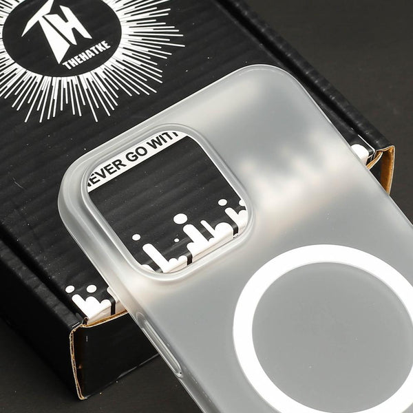 White Paper Matte Magsafe Case for Apple Iphone 13 Pro - The Hatke