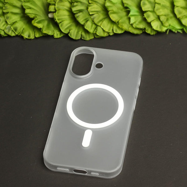 White Paper Matte Magsafe Case for Apple Iphone 16 - The Hatke