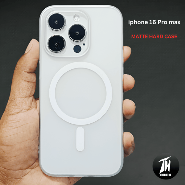 White Paper Matte Magsafe Case for Apple Iphone 16 Pro Max - The Hatke