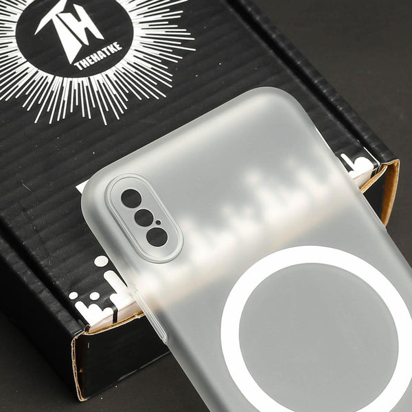 White Paper Matte Magsafe Case for Apple Iphone Xs Max - The Hatke