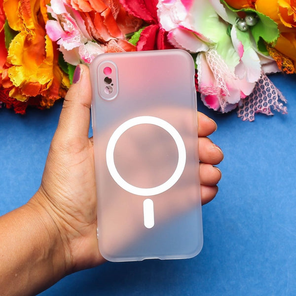 White Paper Matte Magsafe Case for Apple Iphone Xs Max - The Hatke