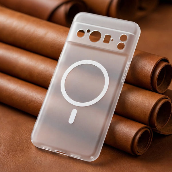 White Paper Matte Magsafe Case for Google Pixel 8 Pro - The Hatke