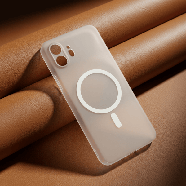 White Paper Matte Magsafe Case for Nothing Phone 2 - The Hatke