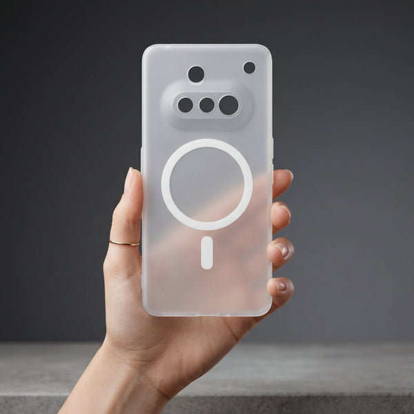 White Paper Matte Magsafe Case for Nothing Phone 3a - The Hatke