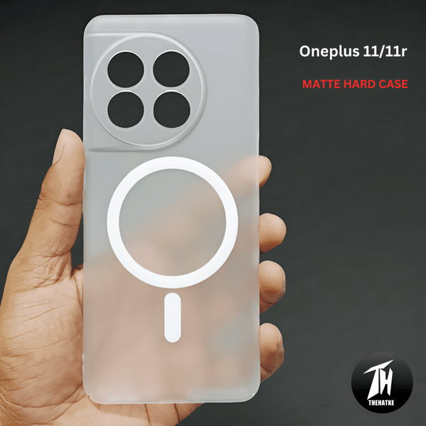 White Paper Matte Magsafe Case for Oneplus 11R - The Hatke