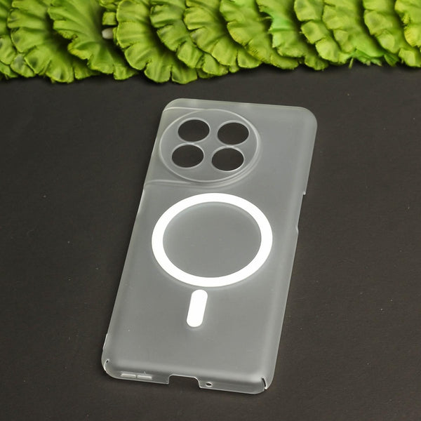White Paper Matte Magsafe Case for Oneplus 11R - The Hatke