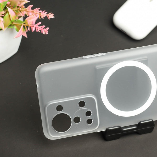 White Paper Matte Magsafe Case for Oneplus Nord 2T - The Hatke