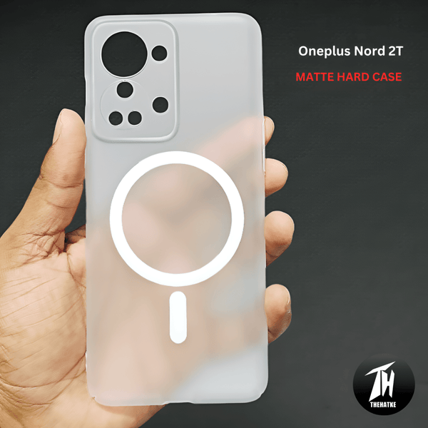 White Paper Matte Magsafe Case for Oneplus Nord 2T - The Hatke