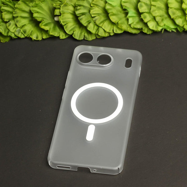 White Paper Matte Magsafe Case for Oneplus Nord 4 - The Hatke
