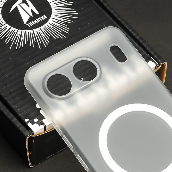 White Paper Matte Magsafe Case for Oneplus Nord 4 - The Hatke