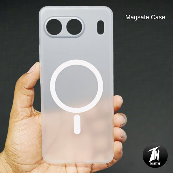White Paper Matte Magsafe Case for Oneplus Nord 4 - The Hatke