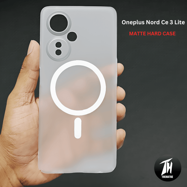 White Paper Matte Magsafe Case for Oneplus Nord Ce 3 - The Hatke