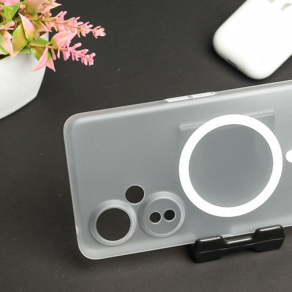 White Paper Matte Magsafe Case for Oneplus Nord Ce 3 Lite - The Hatke