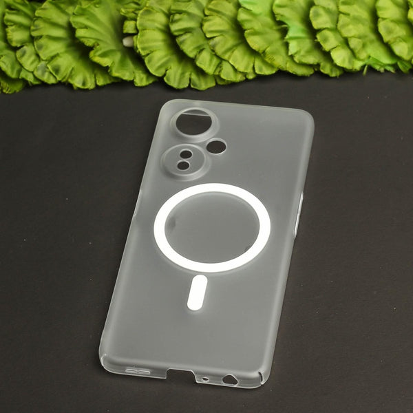 White Paper Matte Magsafe Case for Oneplus Nord Ce 3 Lite - The Hatke