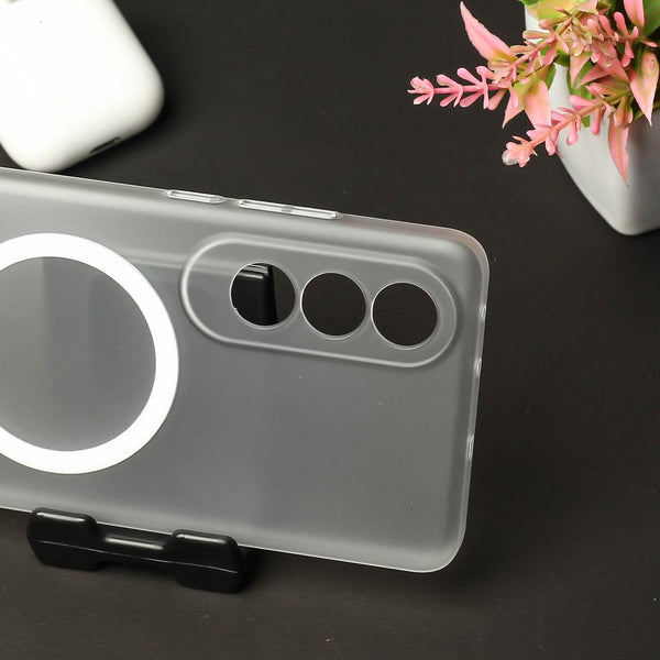 White Paper Matte Magsafe Case for Oneplus Nord CE 4 - The Hatke