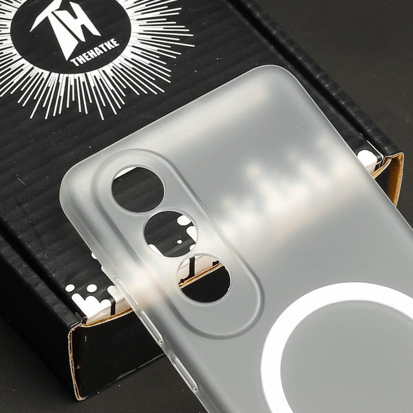White Paper Matte Magsafe Case for Oneplus Nord CE 4 - The Hatke