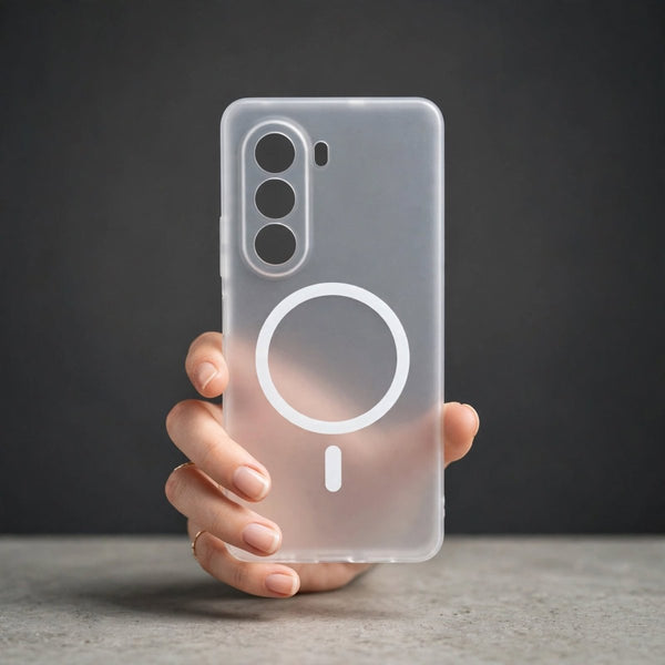 White Paper Matte Magsafe Case for Oneplus Nord Ce 6 Lite - The Hatke