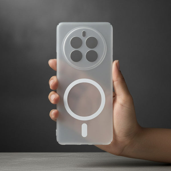 White Paper Matte Magsafe Case for Realme 12 pro Plus - The Hatke