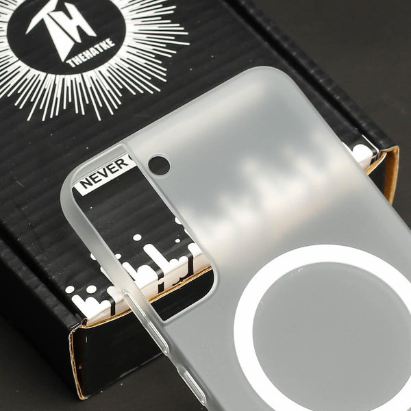 White Paper Matte Magsafe Case for Samsung S21 - The Hatke