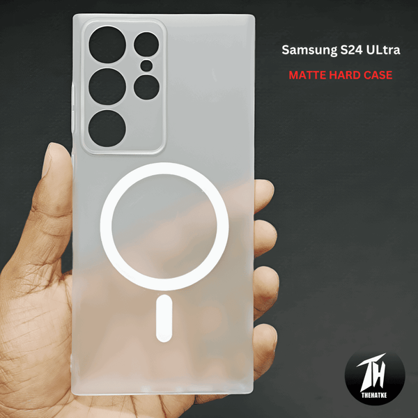 White Paper Matte Magsafe Case for Samsung S24 Ultra - The Hatke