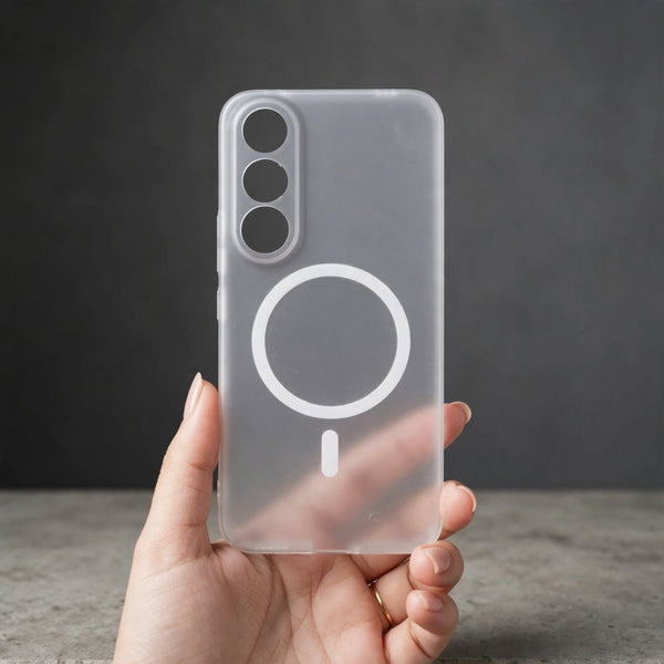 White Paper Matte Magsafe Case for Vivo V70 Fe - The Hatke