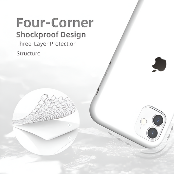 White Original Silicone case for Apple iphone 11