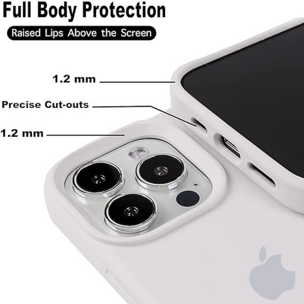 White Original Silicone case for Apple iphone 15 Pro