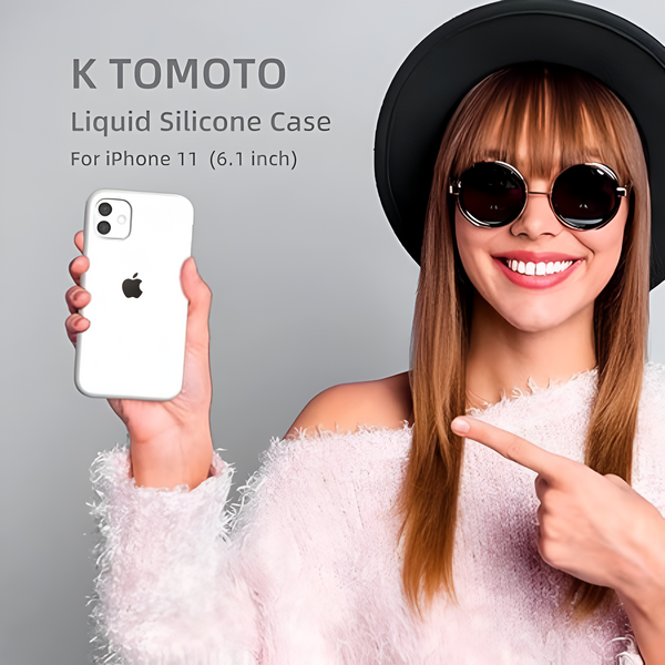 White Original Silicone case for Apple iphone 11