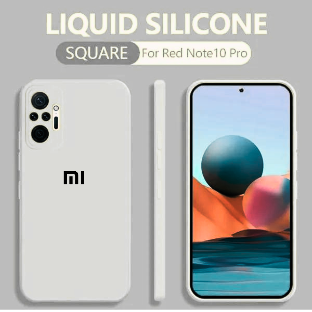 White Camera Original Silicone Case for Redmi Note 10 Pro