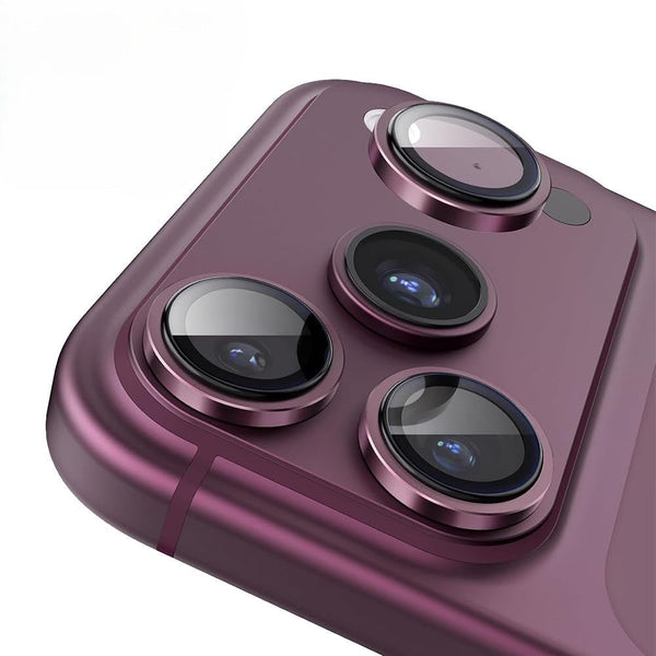 Wine Metallic camera ring lens guard for Apple iphone 18 Pro Max - The Hatke