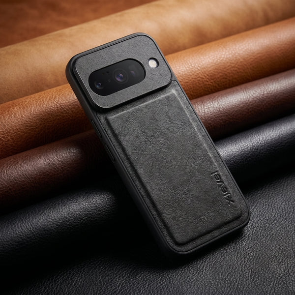 X-LEVEL Black Leather Case for Google pixel 10 - The Hatke