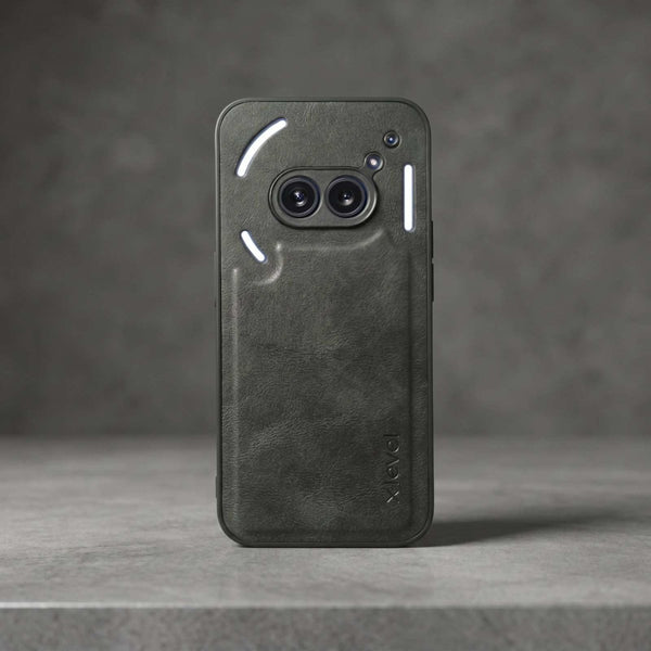 X-LEVEL Black Leather Case for Nothing Phone 2A - The Hatke