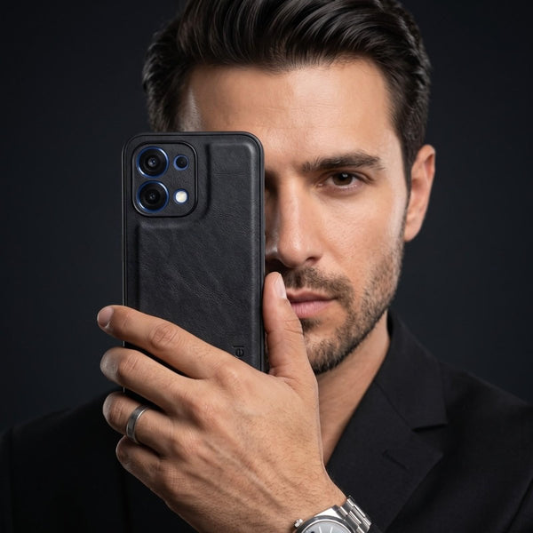 X-LEVEL Black Leather Case for Oppo F31 - The Hatke
