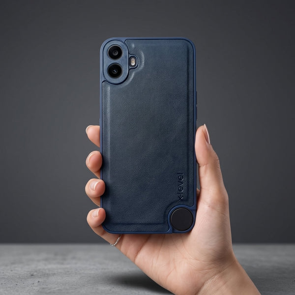 X-LEVEL Blue Leather Case for CMF Phone 1 - The Hatke