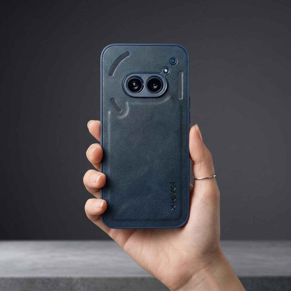X-LEVEL Blue Leather Case for Nothing Phone 2A - The Hatke