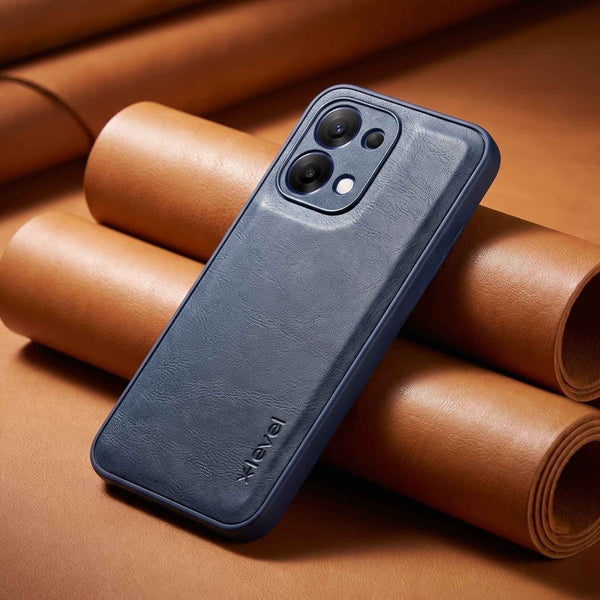 X-LEVEL Blue Leather Case for Oppo F31 - The Hatke