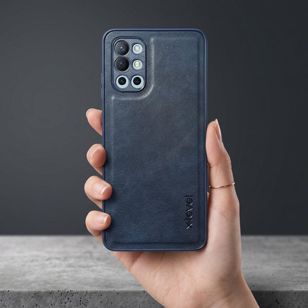 X-LEVEL Dark Blue Leather Case for Oneplus 8T - The Hatke