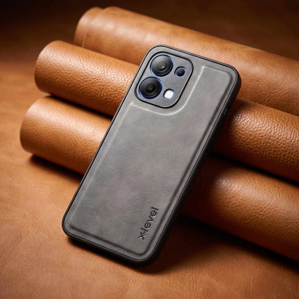 X-LEVEL Grey Leather Case for Oppo F31 - The Hatke