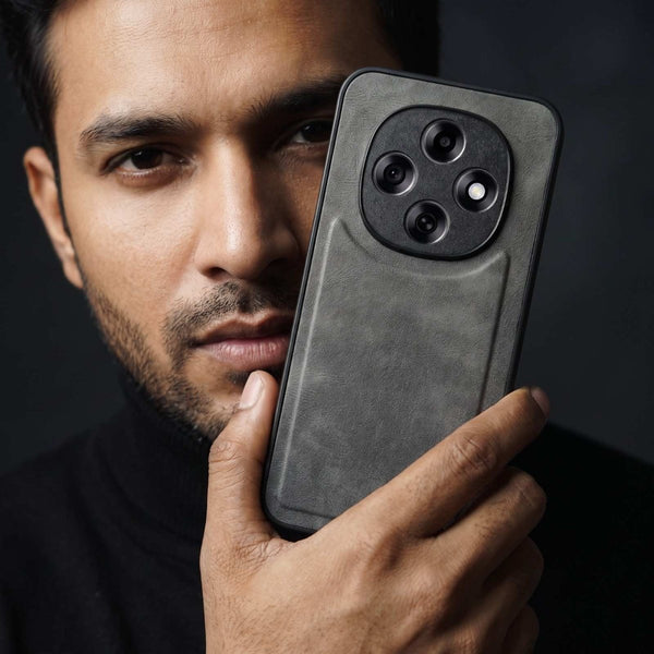 X-LEVEL Grey Leather Case for Oppo F31 Pro - The Hatke