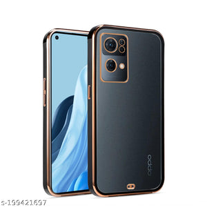 Black Electroplated Transparent Case for Oppo Reno 7 5G