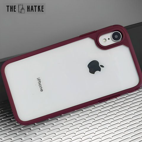 Pureview Mehroon Hybrid Shockproof Silicone Case for Iphone XR