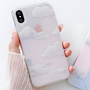 Cloud Transparent silicone case for Apple iPhone X/Xs