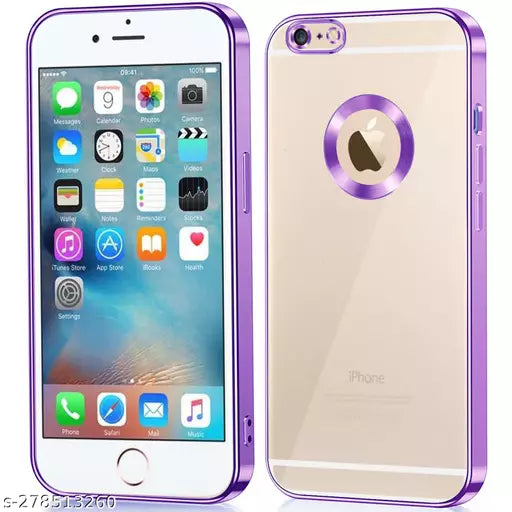 Purple 6D Chrome Logo Cut Transparent Case for Apple iphone 5/5s