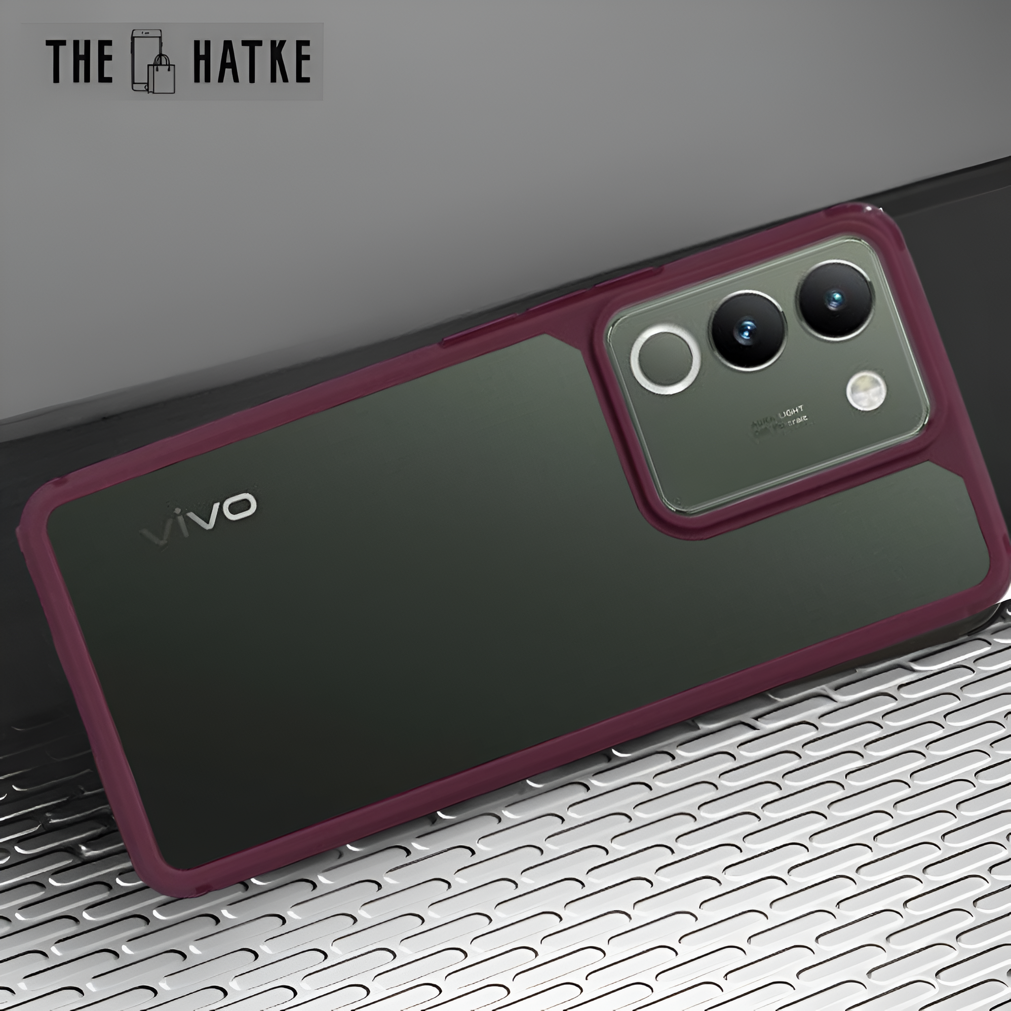 Pureview Mehroon Hybrid Shockproof Silicone Case for Vivo Y200