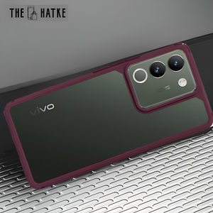 Pureview Mehroon Hybrid Shockproof Silicone Case for Vivo Y200