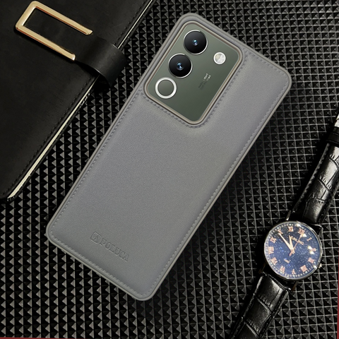 Prime Leather Grey Leather Case for Vivo Y200