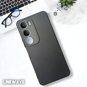 Black Line Wave Silicone Case for Vivo Y29